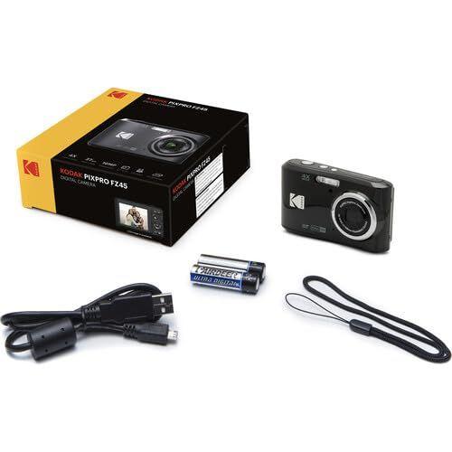 Câmera digital KODAK Pixpro FZ45 com cartão de memória SDXC de 64